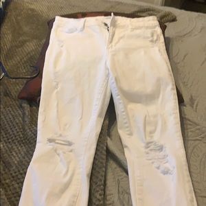 Cello White Distressed Skinnies